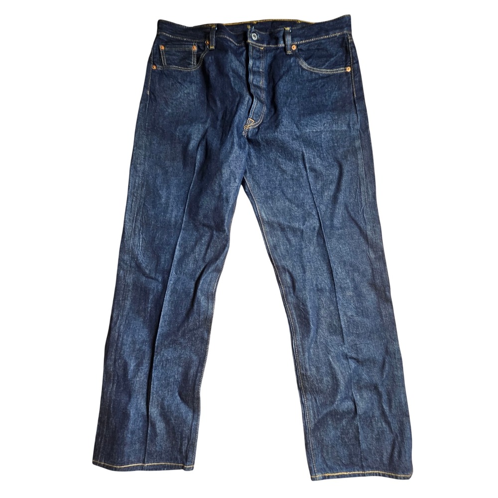 Levi's 501 Original Fit Jeans 40x32 Straight Button Fly Dark Wash Closet Staple